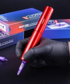 HYVE Beauty Mast Nano Wireless PMU & Tattoo Machine - Red Machines & Needles