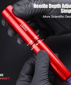 HYVE Beauty Mast Nano Wireless PMU & Tattoo Machine - Red Machines & Needles