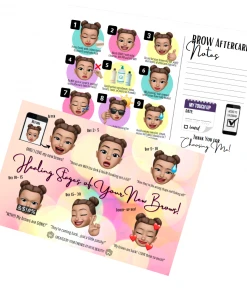 HYVE Beauty BROW PMU Aftercare Cards Accessories & Training Tools