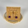 Bejeweled Handmade Amethyst Drop Earrings B-134
