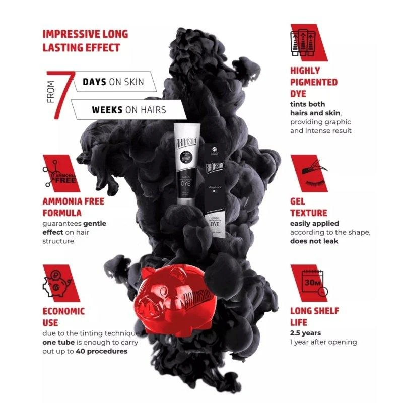 Innovator Cosmetics LLC Bronsun Brow & Lash Gel Tint - Blue Black #3 Brows & Lashes