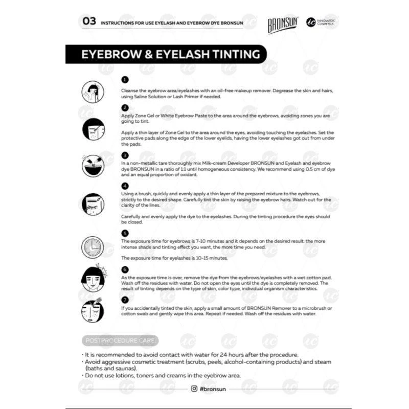 Innovator Cosmetics LLC Bronsun Brow & Lash Gel Tint - Blue Black #3 Brows & Lashes
