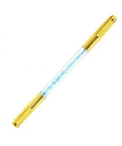 HYVE Beauty Gold Double Ended Microblading Hand Tool - Blue Crystal