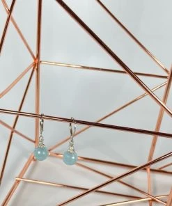 Bejeweled Blue Jade & Labradorite Earrings B-125 Handmade