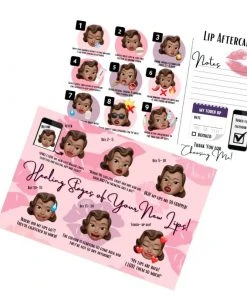 HYVE Beauty LIP PMU Aftercare Cards Accessories & Training Tools