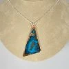 Bejeweled Copper And Sterling Silver Pendant Necklace B-160 Handmade