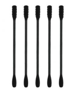HYVE Beauty Cute AF Cotton Swabs - Shadow Black 200 Count Accessories & Training Tools