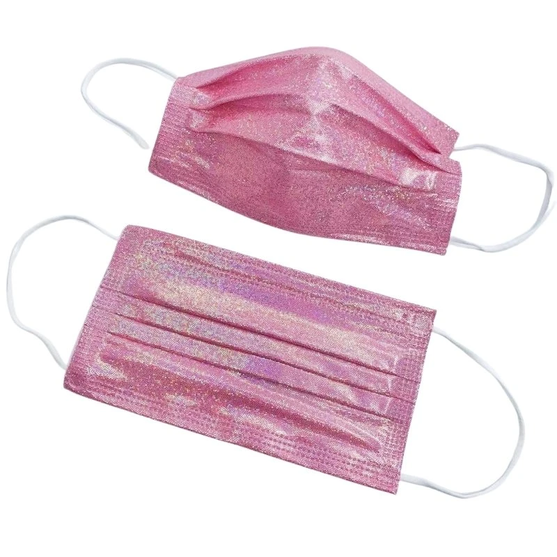 Alibaba-Yiwu Disposable Face Masks - Pink Party - 50 Pack Accessories & Training Tools