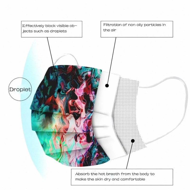 HYVE Beauty Disposable Face Mask - Dreamy Disco - 10 Pack Medical Supplies & PPE