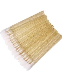 HYVE Beauty New Products Flocked Applicators - Gold Crystal Glitter