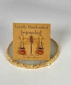 Bejeweled Handmade Freshwater Pearl, Garnet & Labradorite Earrings B-139