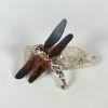 Bejeweled Handmade Gemstone Dragonfly Magnet With Clear Quartz M-500