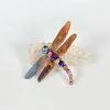 Bejeweled Handmade Gemstone Dragonfly Magnet With Pearl M-503