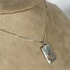 Bejeweled Geometric Hand Cut Sterling Silver Necklace B-155 Handmade