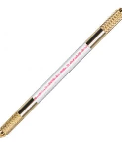HYVE Beauty Gold Double Ended Microblading Hand Tool - Pink Crystal