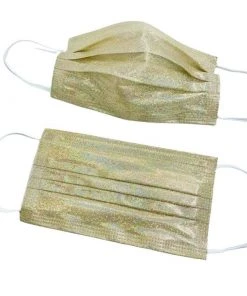 Alibaba-Yiwu Accessories & Training Tools Disposable Face Masks - Gold Glam - 50 Pack