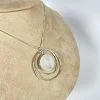 Bejeweled Hammered Sterling Silver & Moonstone B-164