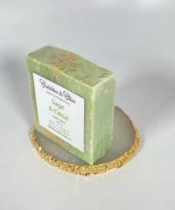 Bejeweled Handcrafted Sage & Citrus Soap Handmade