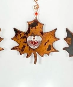 Bejeweled Maple Leaf Ornament With Swarovski Crystal