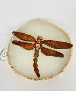 Bejeweled Mini Dragonfly Ornament W/ Crystals Handmade