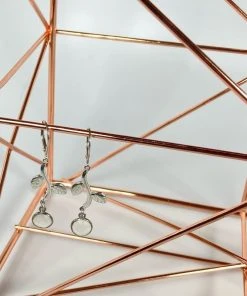 Bejeweled Handmade Moonstone Vine Earrings B-152