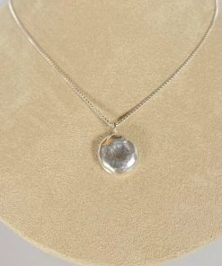 Bejeweled Nugget Sterling Silver Pendant Necklace B-158