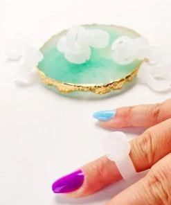 HYVE Beauty White Silicone Pigment Ring Cups - 50 Pack