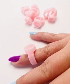 HYVE Beauty Pink Silicone Pigment Ring Cup - 50 Pack Accessories & Training Tools