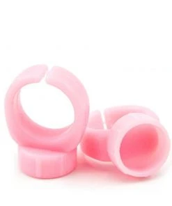 HYVE Beauty Pink Silicone Pigment Ring Cup - 50 Pack Accessories & Training Tools