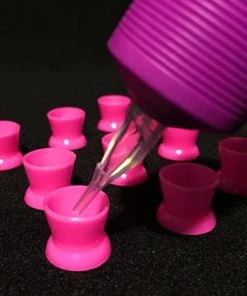 HYVE Beauty New Products Pigment Cup - Silicone Flat Bottom Suction - Hot Pink
