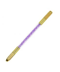 HYVE Beauty Gold Double Ended Microblading Hand Tool - Purple Crystal New Products