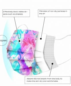 HYVE Beauty Disposable Face Masks - Rainbow Kisses - 10 Pack Medical Supplies & PPE