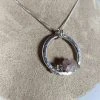 Bejeweled Rose Quartz Sterling Silver Pendant Necklace B-159 Handmade