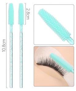 HYVE Beauty Silicone Mascara Wands - Teal Glitter