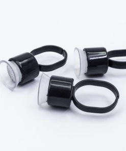 HYVE Beauty Accessories & Training Tools Sponge Pigment Ring Cups - Black 25 Pack