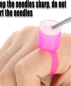 HYVE Beauty Sponge Pigment Ring Cups - Hot Pink 25 Pack