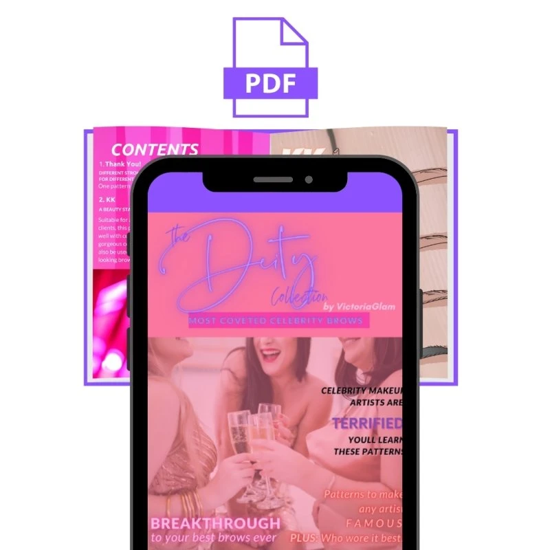 HYVE Beauty The Deity Brow Stroke Pattern Guide By Victoria Glam Accessories & Training Tools