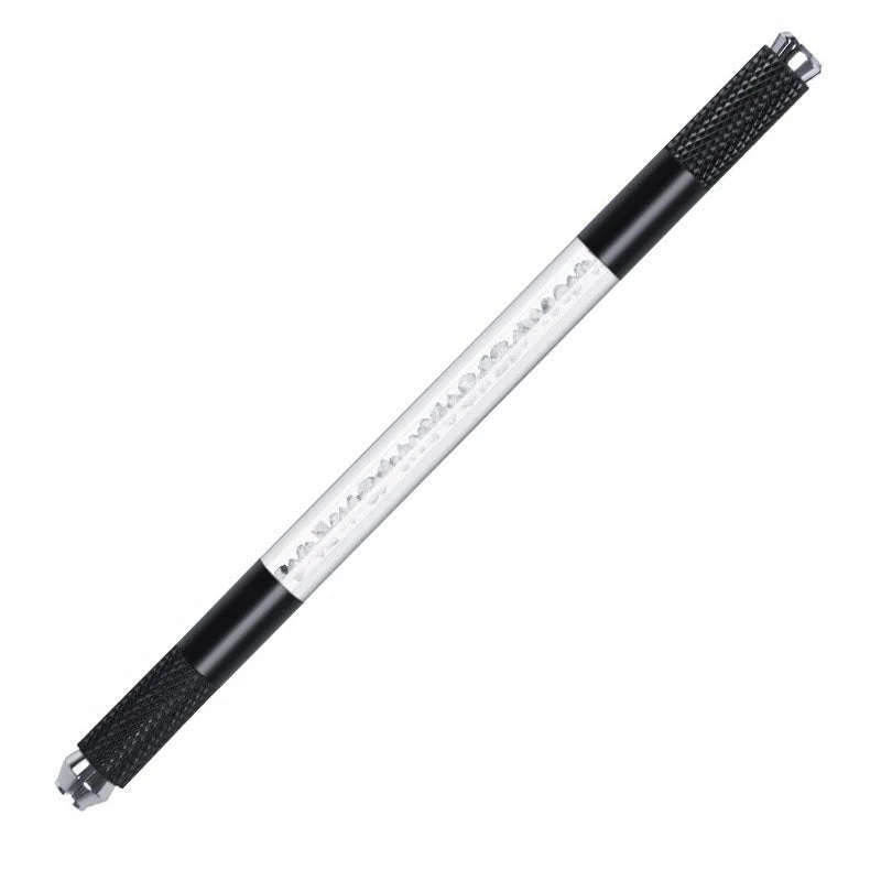 HYVE Beauty Black Double Ended Microblading Hand Tool - White Crystal