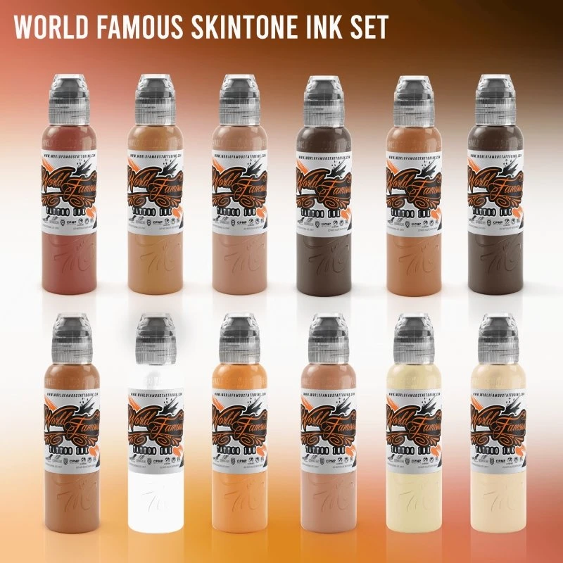 World Famous Tattoo Ink Set - World Famous Skintone Ink